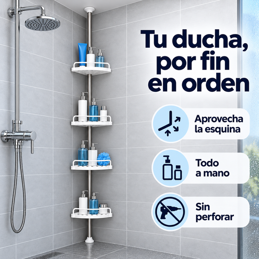 Organizador Esquinero Ajustable para Baño | Aprovecha cada rincón