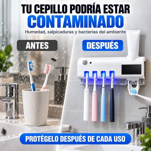 Organizador Esterilizador Dental 3 en 1 – Cepillos Protegidos y Baño Ordenado