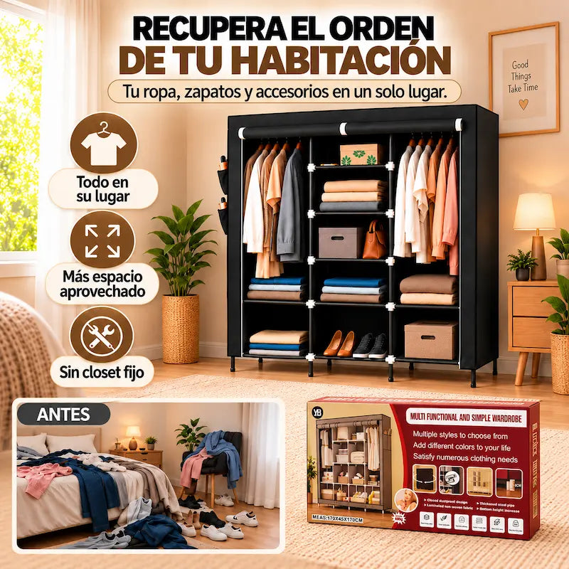 Closet Ropero Armable Portátil 👕 Organiza en un solo lugar de forma práctica