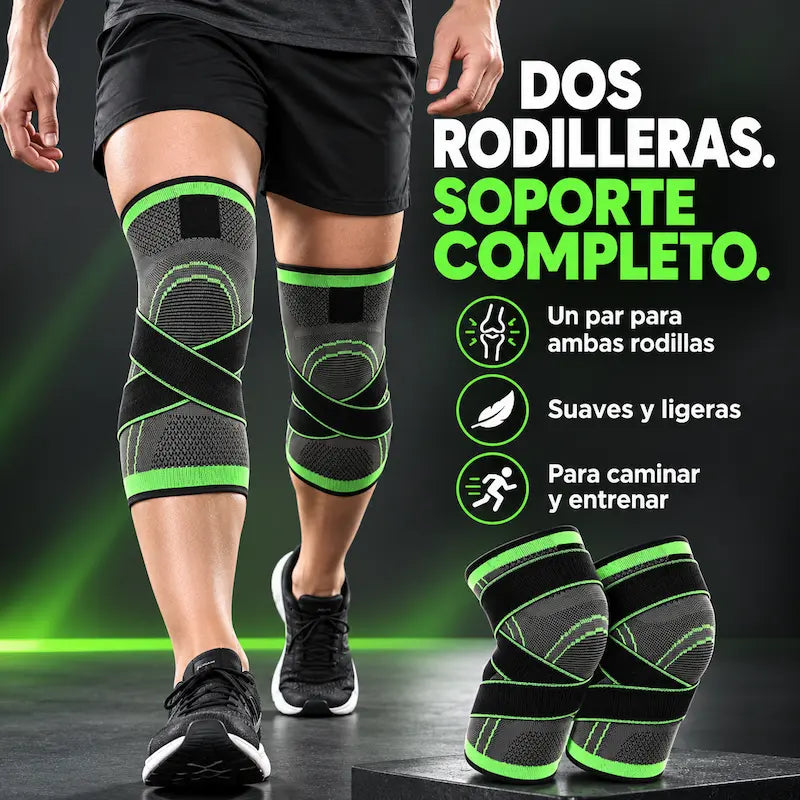 Rodilleras KneeFit Duo - Compresión ajustable para moverte