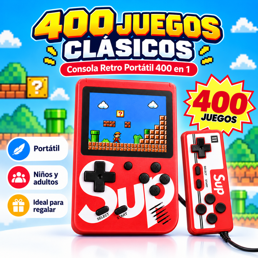 Consola Retro Portátil 400 en 1 |Juega Sin Cables